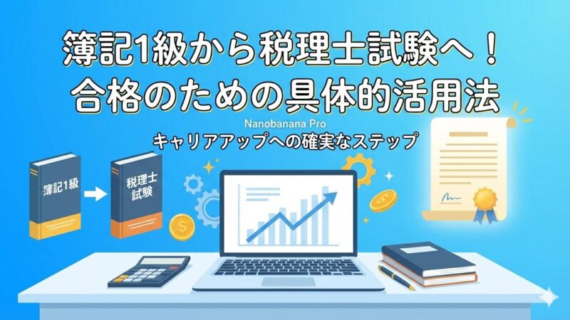 【1級保有者が教える】簿記1級から税理士試験へ！合格への学習法 