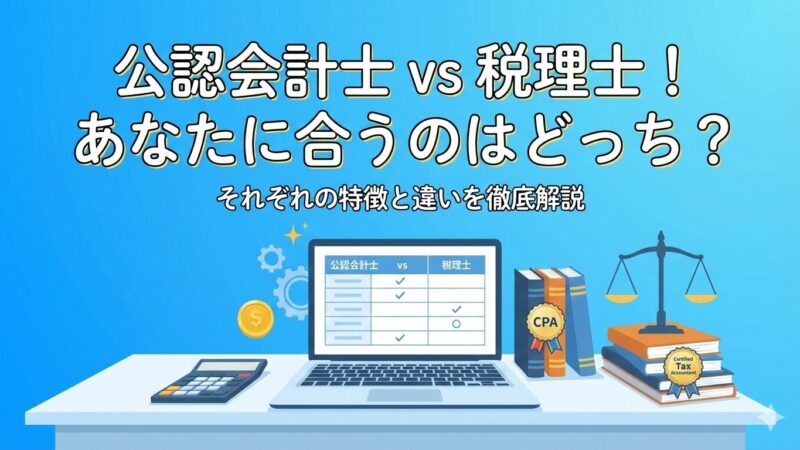 後悔しない資格選び！公認会計士と税理士の【決定的違い】とあなたに合うキャリアの見つけ方！ 